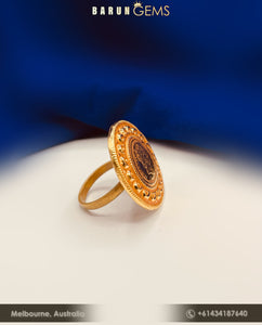 Adjustable Gold Coin Ring
