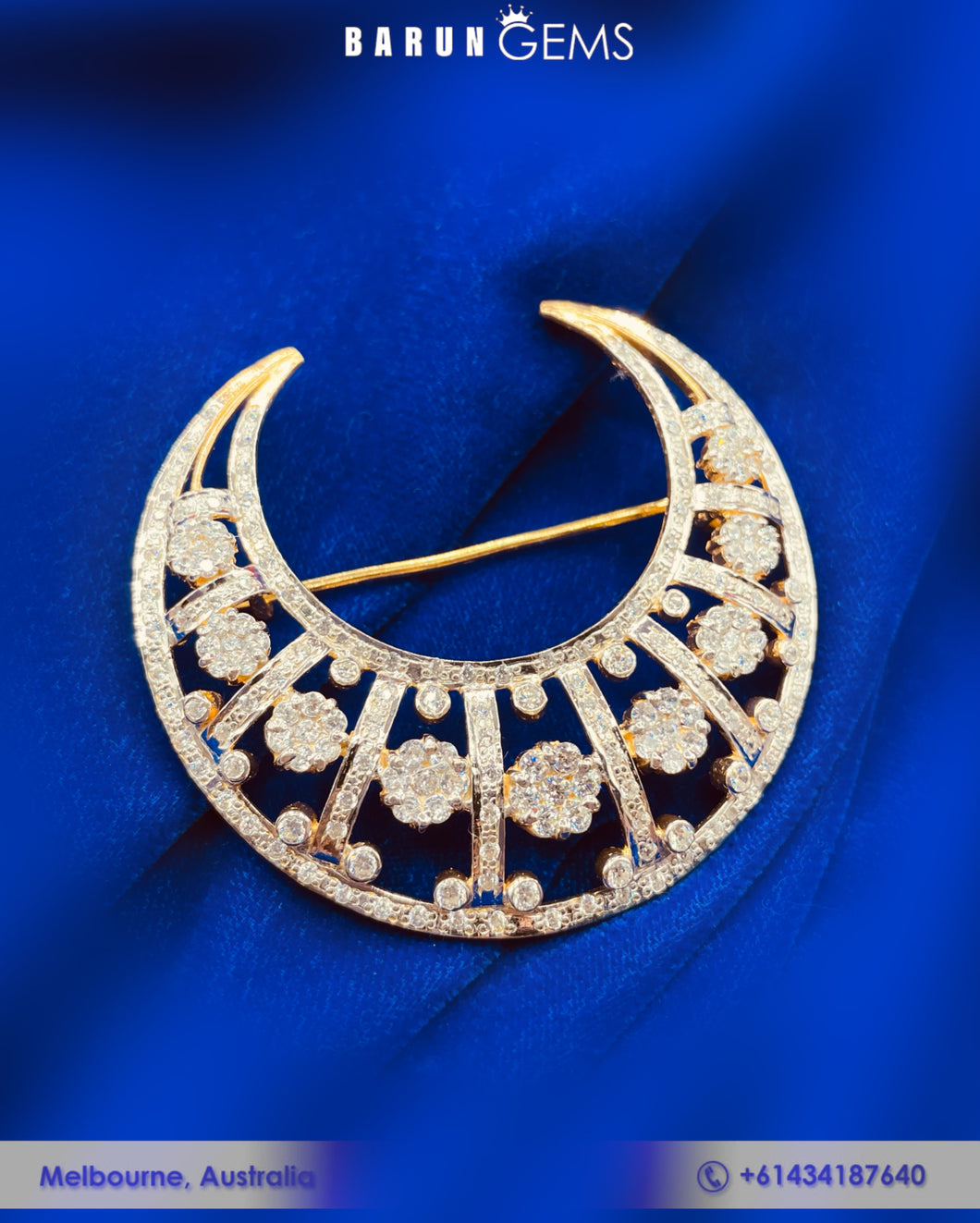 Gold Plated Silver Brooch