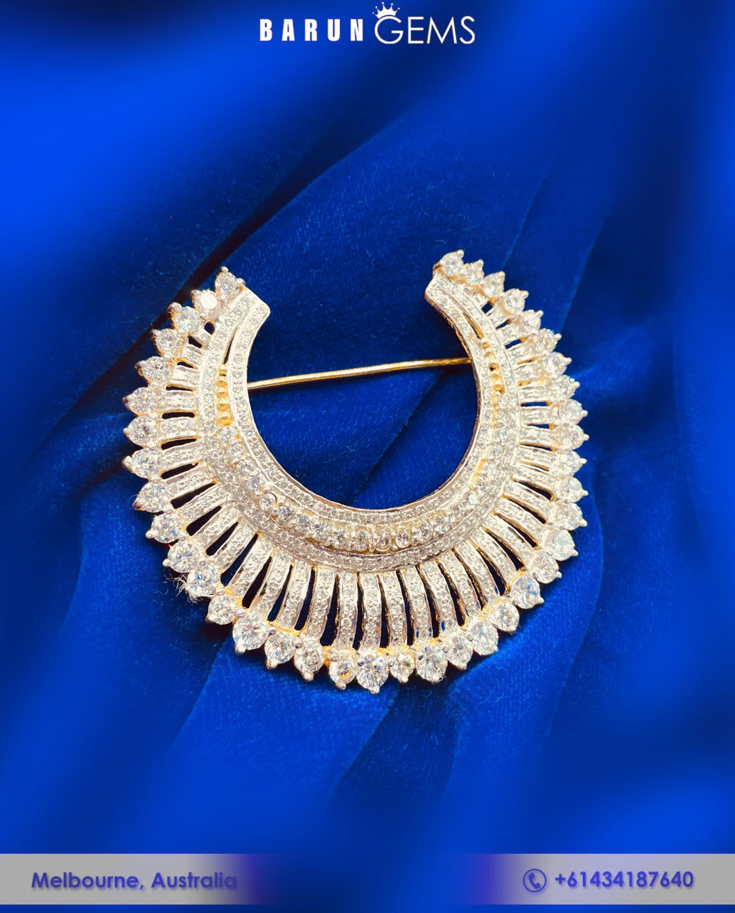 Gold Plated Silver Brooch