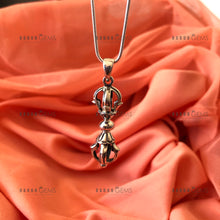 Load image into Gallery viewer, Individually Hand-crafted Silver Vajra pendant with Silver Necklace.
