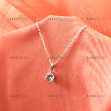 Load image into Gallery viewer, Individually Hand-crafted Moissanite Gemstone Silver Pendant with Silver Necklace.
