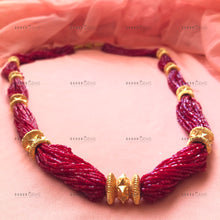 Load image into Gallery viewer, Traditionally Hand-crafted 24k Gold Naugedi in Classic Red Potey Design.
