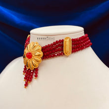 Load image into Gallery viewer, Red Choker (with fringe)
