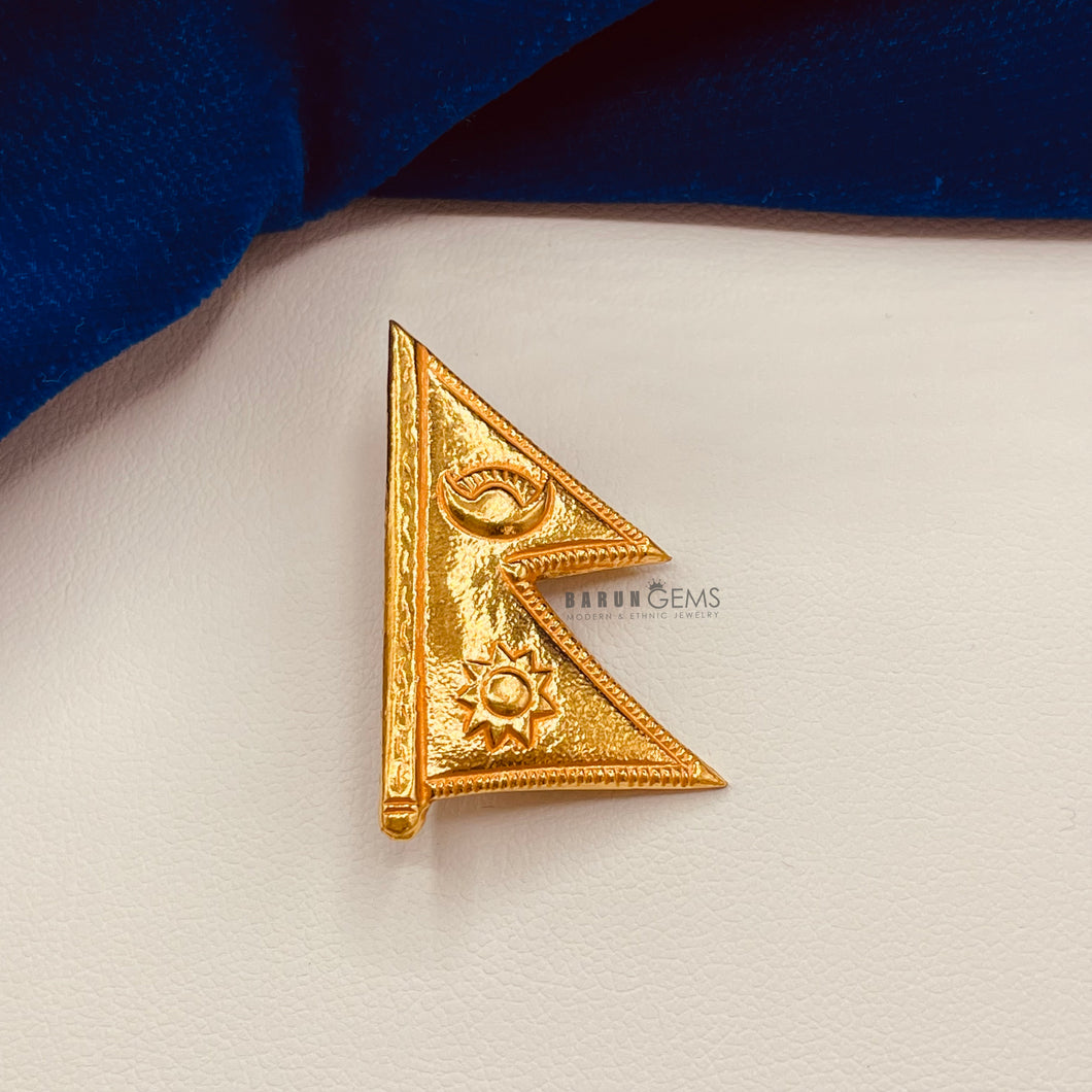 Gold Nepali Flag Pin